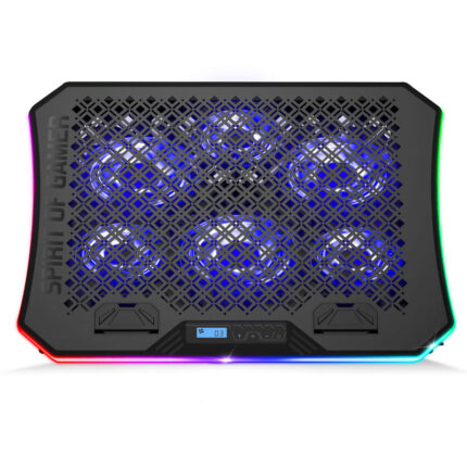 Support pour ordinateur Spirit Of Gamer Refroidisseur AIRBLADE 700 RGB pour ordinateur  portable 10 à 17, RGB, 6 ventilateurs , socle téléphone