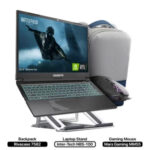 PC PORTABLE GIGABYTE G5 KF + Souris MM55 +Sac ados rivacase 7562/Gris et Bleu + Inter-tech Laptop metal stand NBS-100-Space Silver