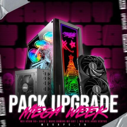 Pack Upgrade Glory X3 | Mars Gaming MC-ART Blanc | MSI GeForce RTX 4060 VENTUS |